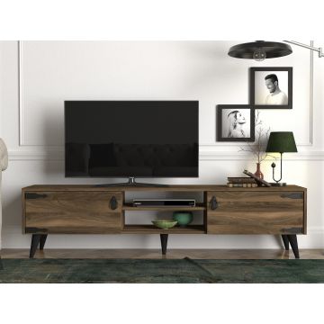 Comoda TV Anthes, Tera Home, 180x29.5x49 cm, maro/negru