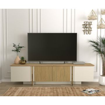 Comodă Tv Golden Edition, 180 X 45 X 35 cm, Maro-Auriu, UnicUtil