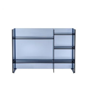 Comoda Kartell Sound-Rack design Ludovica & Roberto Palomba 75x26x53cm albastru transparent