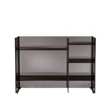 Comoda Kartell Sound-Rack design Ludovica & Roberto Palomba 75x26x53cm fumuriu transparent