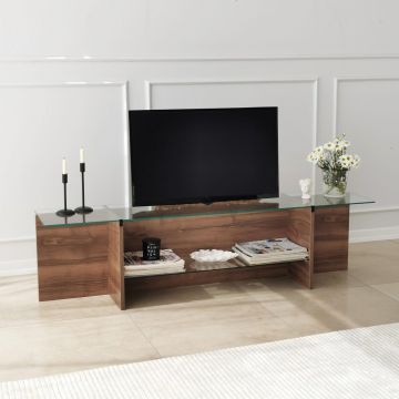 Comoda TV Escape - Walnut, Nuc, 35x40x158 cm