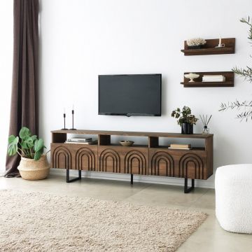 Comoda TV Helen - Walnut, Nuc, 30x40x170 cm