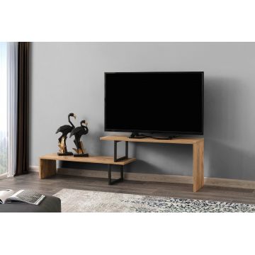 Comoda Tv Ovit, Antracit - Stejar, 120 x 45 x 30 cm