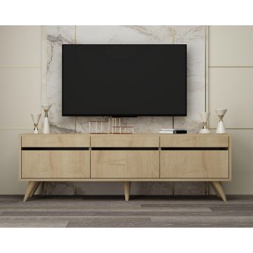 Comoda TV River - Sapphire Oak, Stejar, 48x30x150 cm