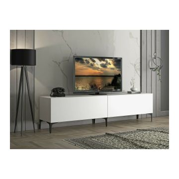 Comoda TV FRN-12003, 200x40x47 cm, Pal Melaminat, Alb