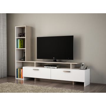 COMODA TV Simal - White, Cordoba, Alb, 149 x 171 x 32 cm