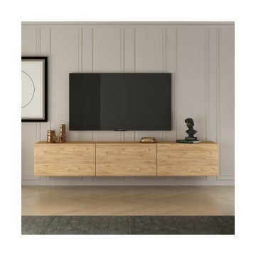 Comoda TV West, 150x30x32 cm - Pal Melaminat, Pin Atlantic